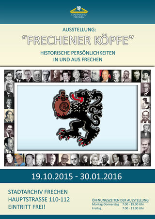 Plakat zur Ausstellung "Frechener Köpfe"