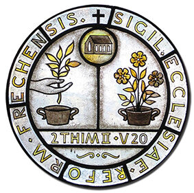 Das Bild zeigt das Gemeindesiegel der Evangelischen Kirche.